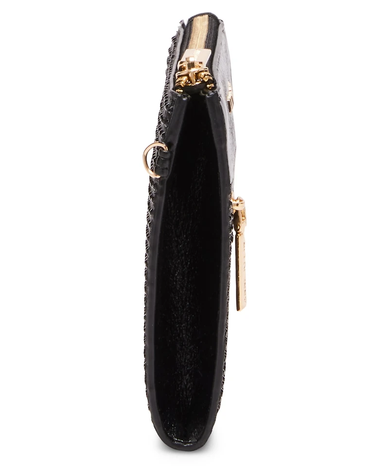 Ak 2 piece gift set with rhinestone zip clutch and card case