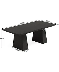 Tribesigns 63-Inch Executive Desk, Large Office Computer Desk with Double Pedestal, Modern Simple Workstations Writing Table Conference Table