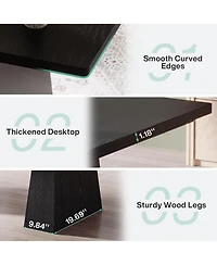 Tribesigns 63-Inch Executive Desk, Large Office Computer Desk with Double Pedestal, Modern Simple Workstations Writing Table Conference Table