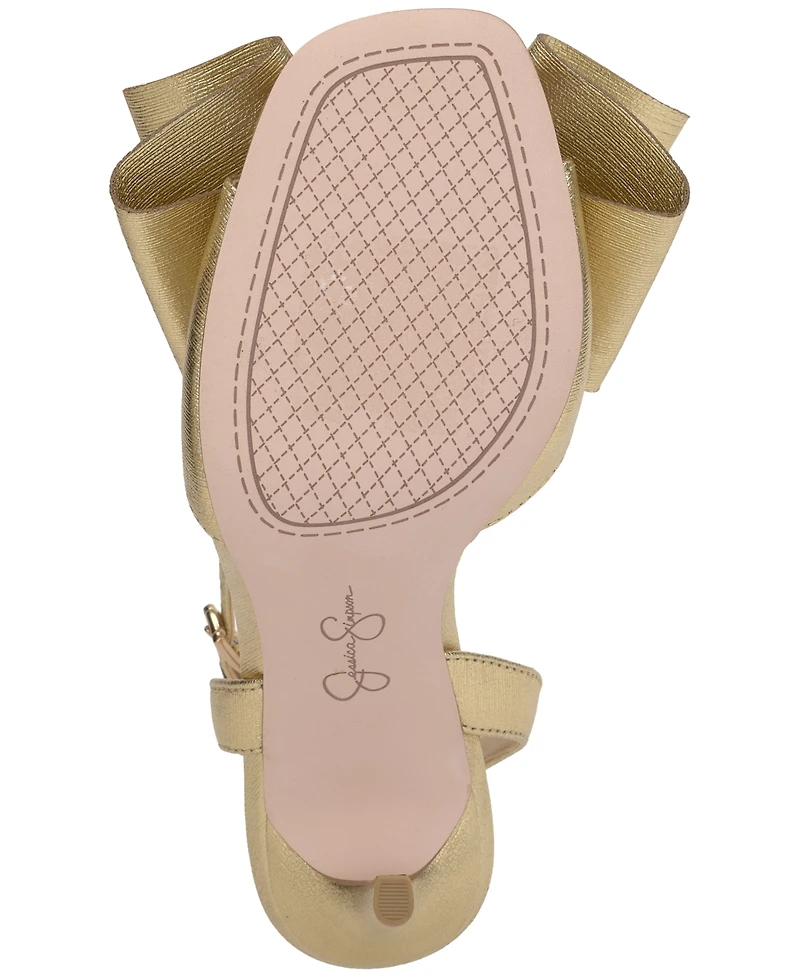 Jessica Simpson Women's Olivine Bow High-Heel Stiletto Dress Sandals