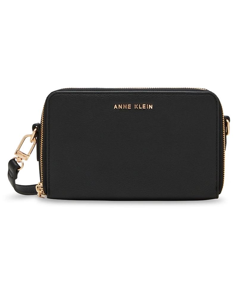 Anne Klein 3 Piece Gift Set with Double Zip Camera Crossbody