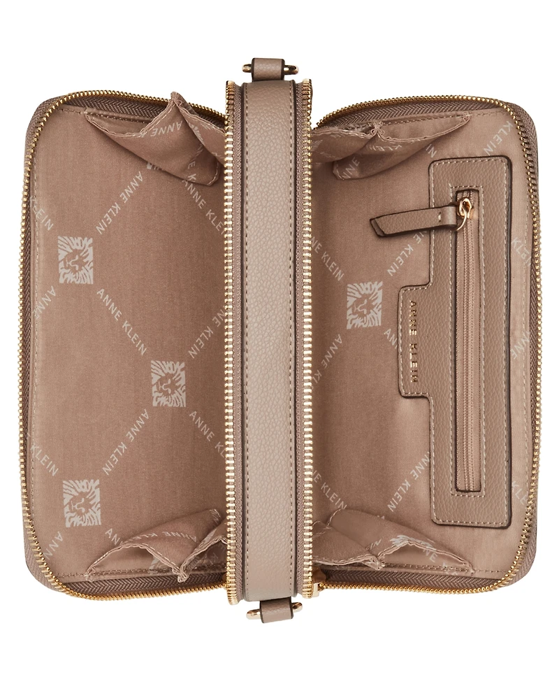 Anne Klein 3 Piece Gift Set with Double Zip Camera Crossbody