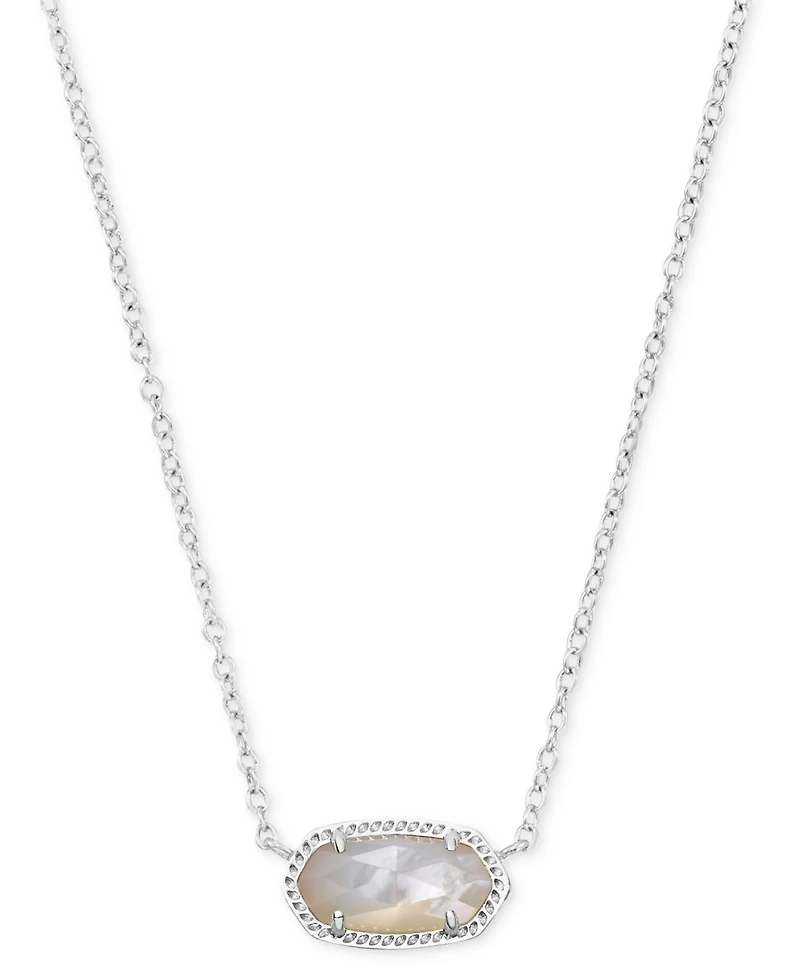 Kendra Scott Mother-of-Pearl Pendant Necklace & Hoop Earrings Set