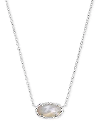 Kendra Scott Mother-of-Pearl Pendant Necklace & Hoop Earrings Set