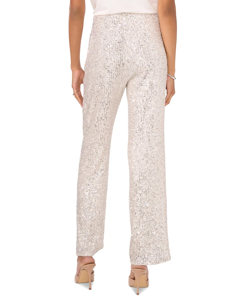 Vince Camuto Women's Pull-On Sequin Flare Pants
