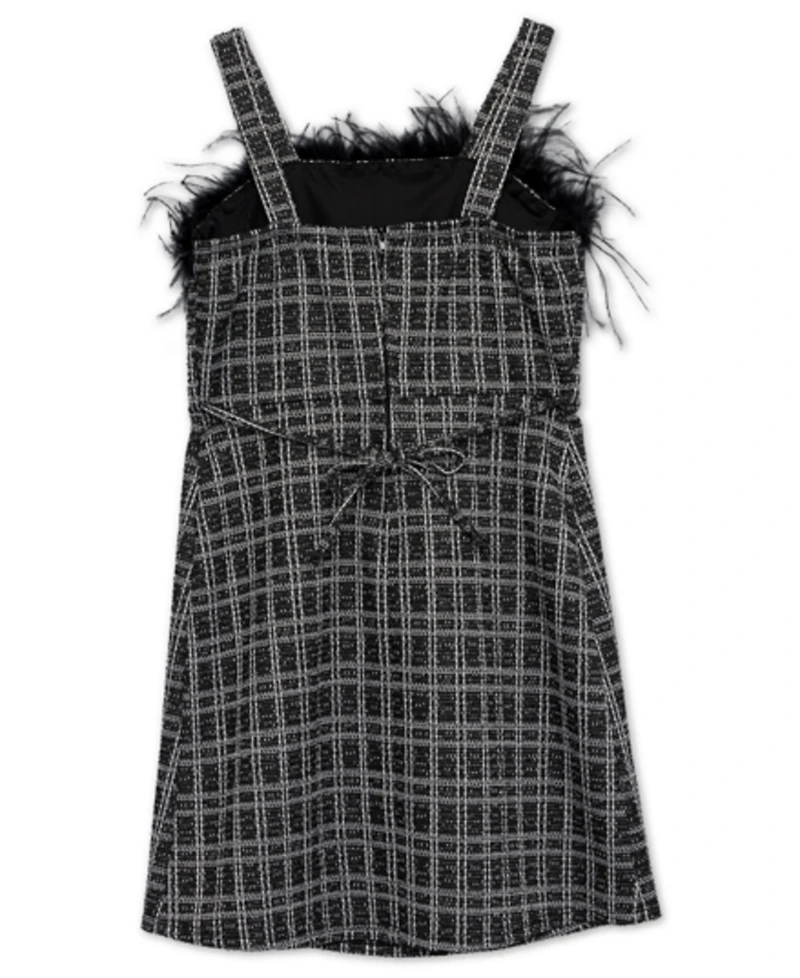 Speechless Big Girls Feather Trim Knee Length Dress