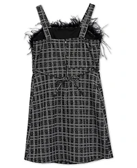 Speechless Big Girls Feather Trim Knee Length Dress