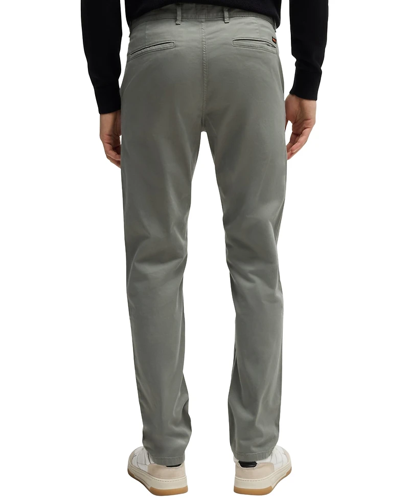 Boss by Hugo Boss Men's Stretch-Cotton Satin Slim-Fit Chinos
