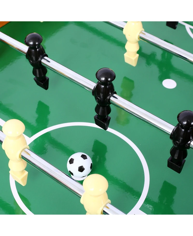 Slickblue 5-in-1 Multi-Game Table - Billiards, Push Hockey, Foosball, Ping Pong, and Basketball