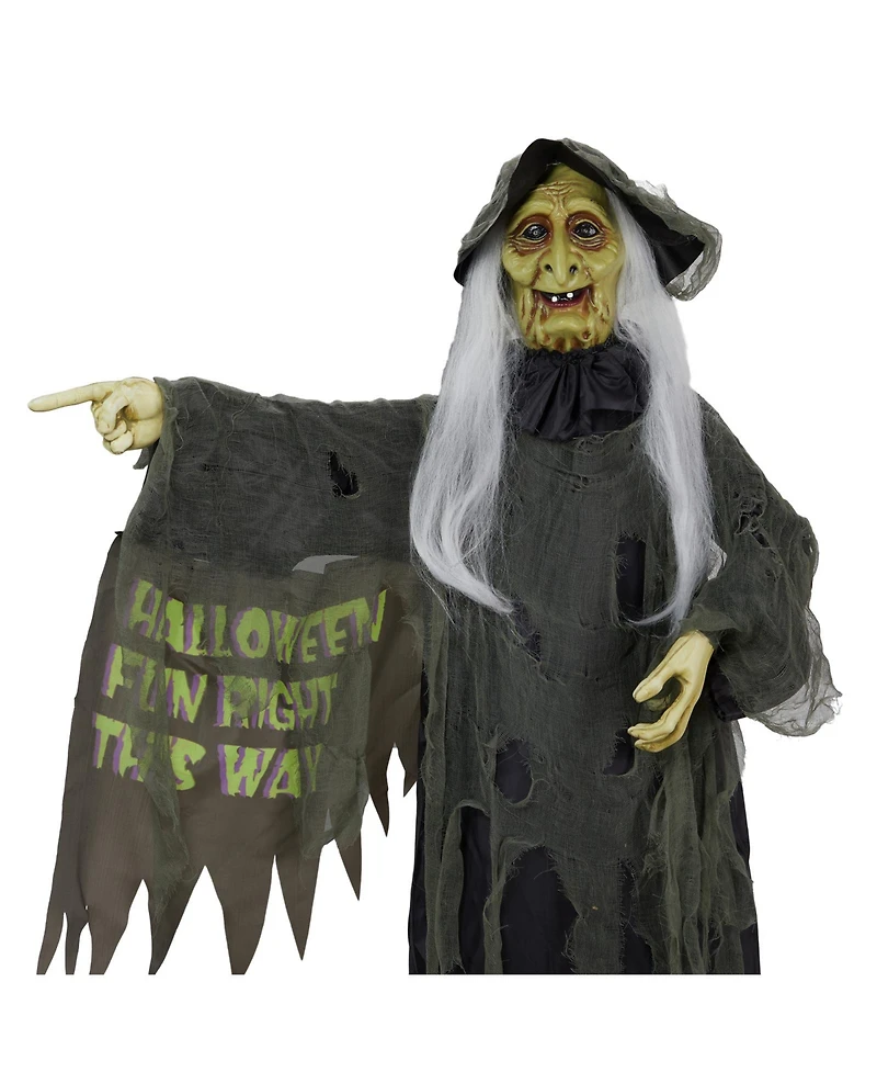 Yescom Animated Halloween Decorations,Scary Witch,6FT Life Size,Motion/Sound Activated Party Outdoor 2024