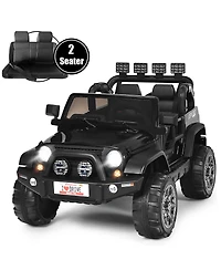 12V Kids Ride On Car 2 Seater Truck Rc Electric Vehicles w/ Storage Room