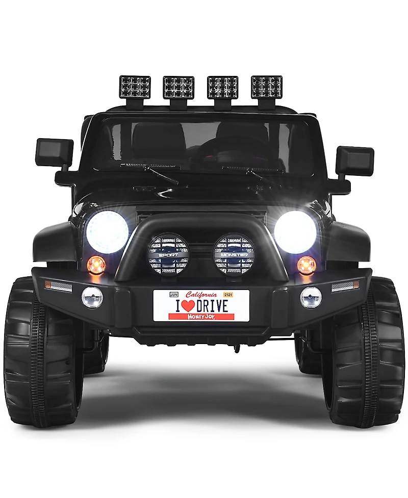 12V Kids Ride On Car 2 Seater Truck Rc Electric Vehicles w/ Storage Room