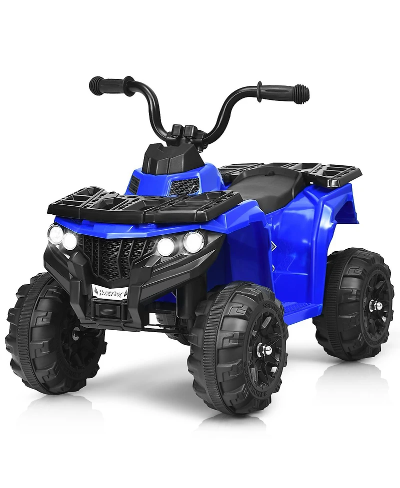 Kids Ride On Atv Quad 4 Wheeler Electric Toy Car 6V Battery Power Led Lights