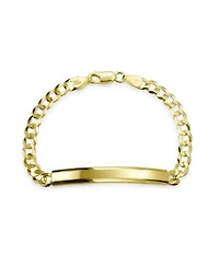 Bling Jewelry Bar Name Plated Identification Id Bracelet 5 Mm Miami Cuban Curb Link Chain Link 180 Gauge