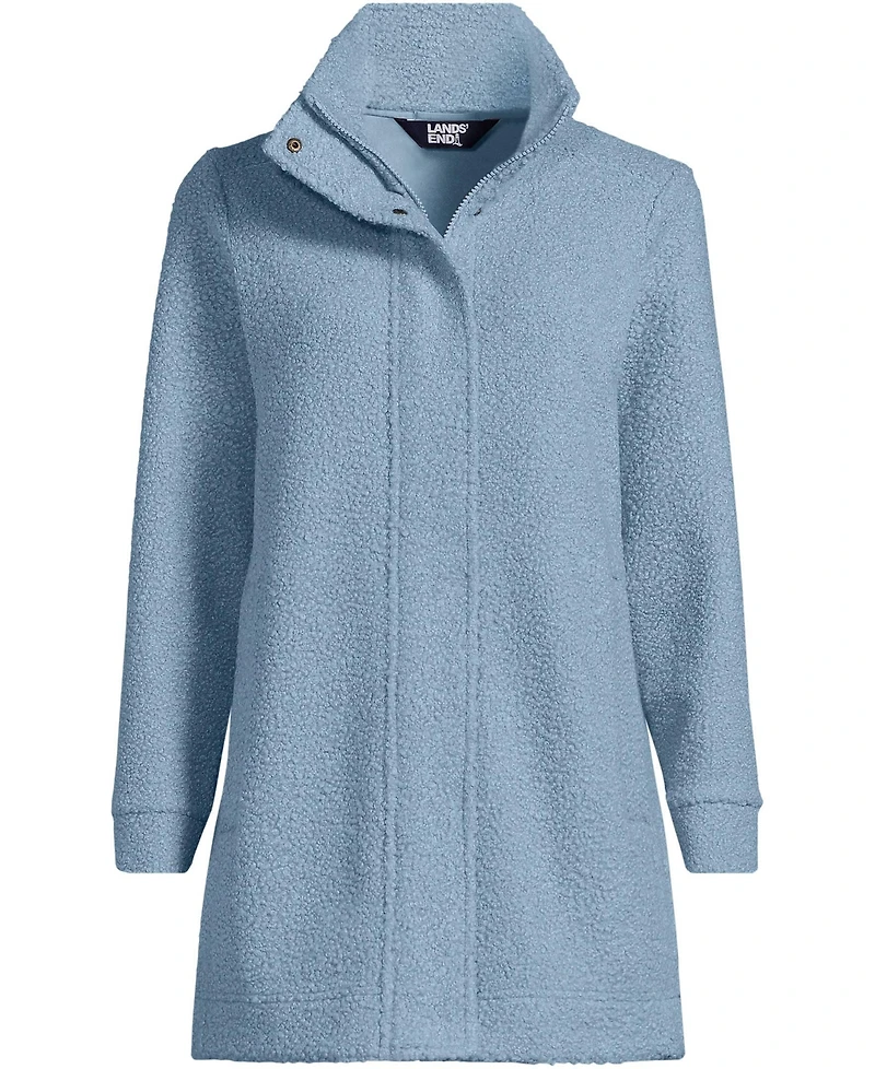 Lands' End Plus Size Boucle Fleece Coat