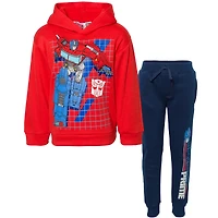Transformers Boys Fleece Pullover Hoodie and Jogger Pants Outfit Set