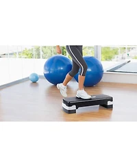 HolaHatha Aerobic Step Platform Exercise Fitness Equipment w/ Adjustable Height
