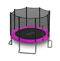 SereneLife Outdoor Trampoline with Safety Net - 10ft, Pink