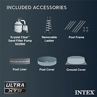 Intex 24' x 52" Ultra Xtr Frame Pool, 2 Floating Loungers and Mega Chill Cooler