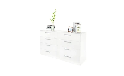 Slickblue 8-Drawer Double Dresser for Bedroom – Spacious and Stylish Storage Solution