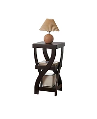 Kings Brand Furniture 3 Tier End Table - Square for Bedroom with Shelves Bedside Nightstand