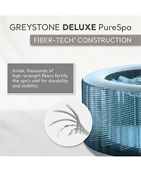 Intex 28449EP PureSpa Plus Greystone Inflatable Square Hot Tub Spa, 83 x 28"