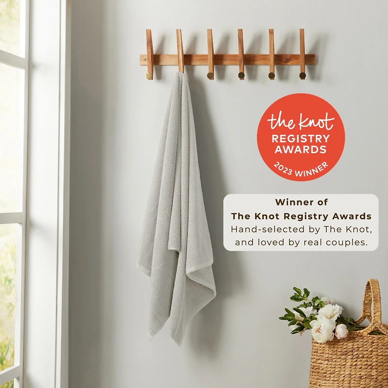 Linery & Co. Cotton Textured Bath Towel, 54" x 27"