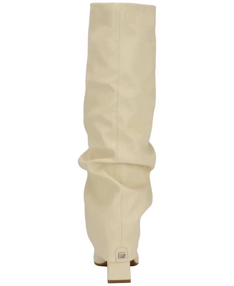Guess Women's Geima Knee-High Foldover Slouch Tall Block Heel Dress Boots
