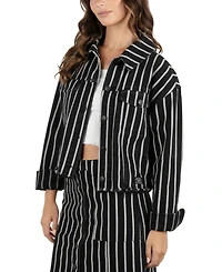 Hurley Juniors' Striped Sloan Cropped Jacket