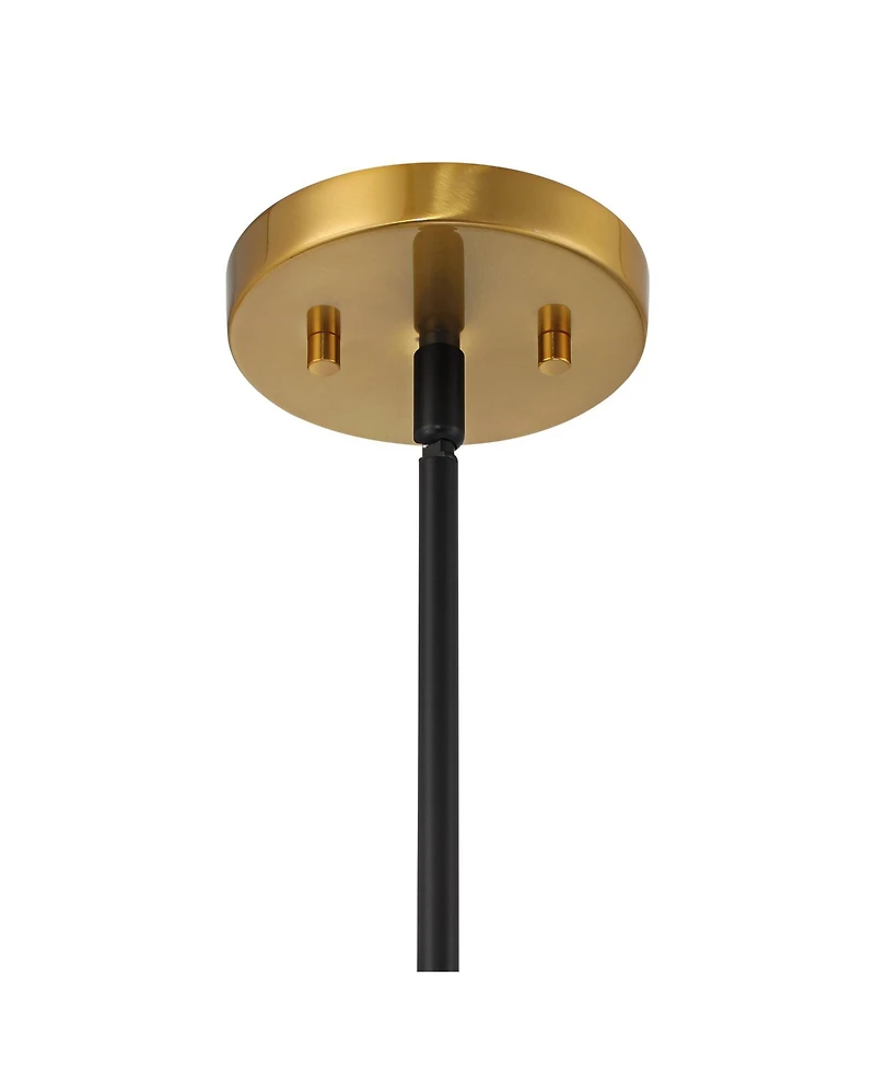 Possini Euro Design Nyack 25" Modern Pendant Chandelier Ceiling Light Fixture Dining Room Over Table Open Frame 5-Light Black Gold Finish