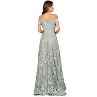 Lara Women's Off-shoulder, A-line gown