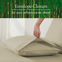 Silky Soft 100% Rayon from Bamboo Pillowcases Standard Size, Set Of 2 For Smooth Hair & Skin, Fits Queen Pillows by California Design Den