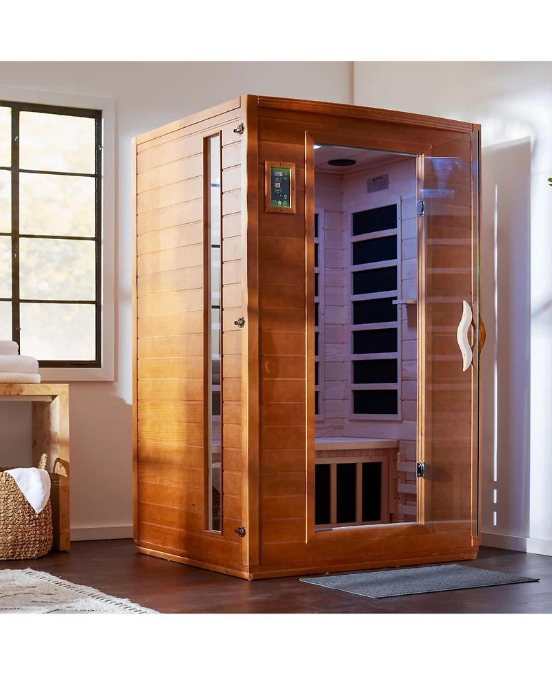Dynamic Andora 2 Person Low Emf 6 Heating Panel Infrared Therapy Sauna with Bluetooth