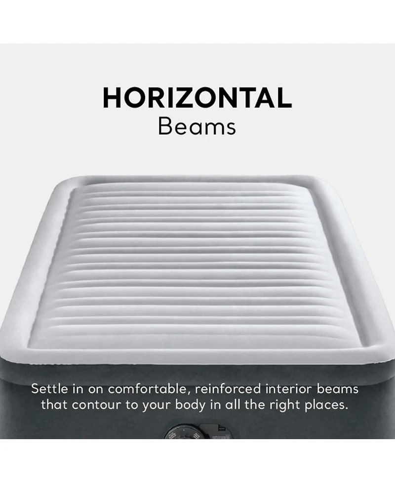 Intex Dura Beam Comfort Plus Airbed Mattress w/ Built-In Pump, Twin Size, 4 Pack