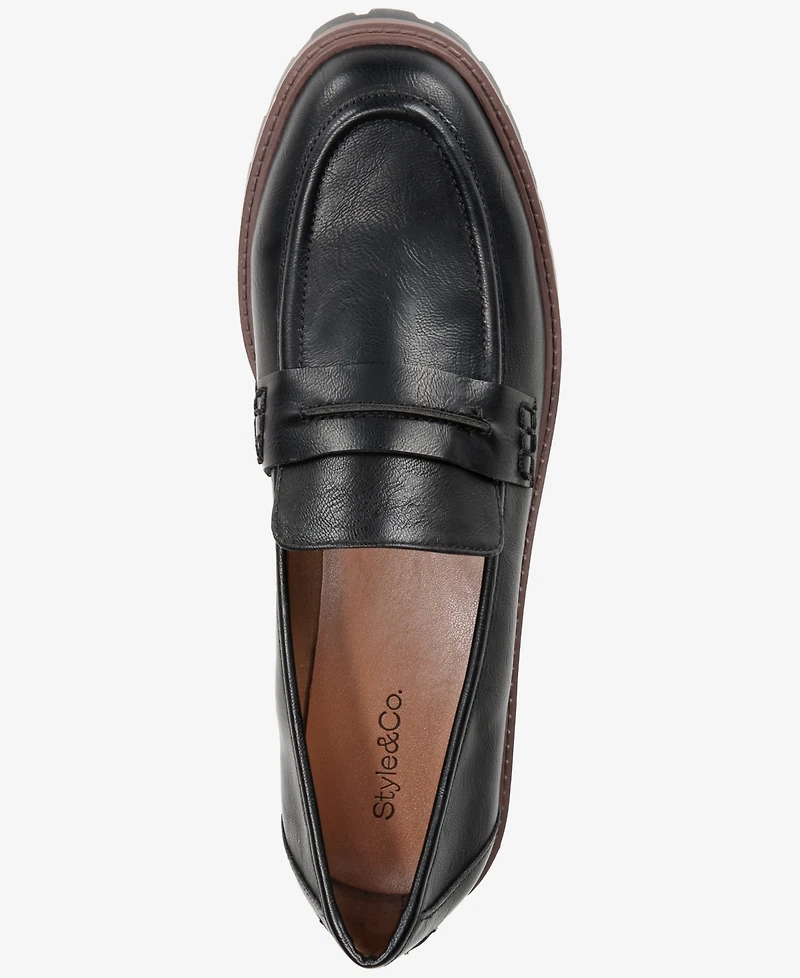 Style & Co Women's Wandaa Slip-On Lug Loafer Flats, Created for Macy's