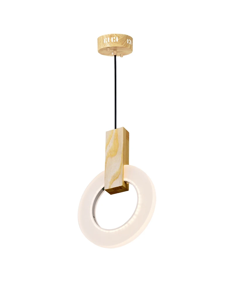 Cwi Lighting 12" Metal Anello Led Mini Pendant