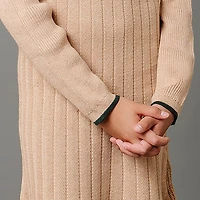 Hope & Henry Toddler Girls Organic Long Sleeve Mock Neck Flounce Sweater Dress