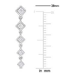 Moissanite Linear Drop Earrings (5/8 ct. t.w.) in Sterling Silver