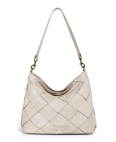 American Leather Co. Mercer Woven Top Zip Hobo