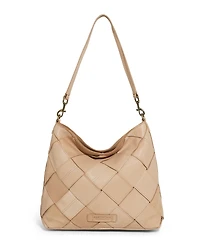 American Leather Co. Mercer Woven Top Zip Hobo