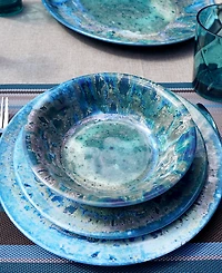 Certified International Radiance Teal Melamine 12-Pc. Dinnerware Set