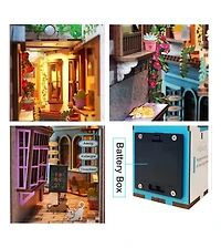 Flash Popup Diy 3D Book Nook Kit Island of Love Cafe 83pcs