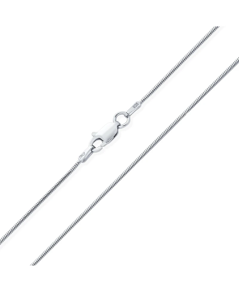 Bling Jewelry Flexible Strong 1.5MM .925 Sterling Silver Magic 8-Sided Snake Chain Necklace