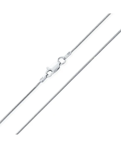 Bling Jewelry Flexible Strong 1.5MM .925 Sterling Silver Magic 8-Sided Snake Chain Necklace