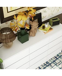 Homsee White Chest of Drawers for Home Storage with 12-Drawer