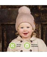 KeaBabies 2pk Baby Hats, Beanies, Newborn Hats for Girls, Boys, Winter Hat, 0-6 Months Infant Hat