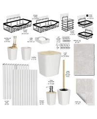 Clara Clark 27 Piece Complete Bathroom, Vanity & Shower Accessories Set - Grey