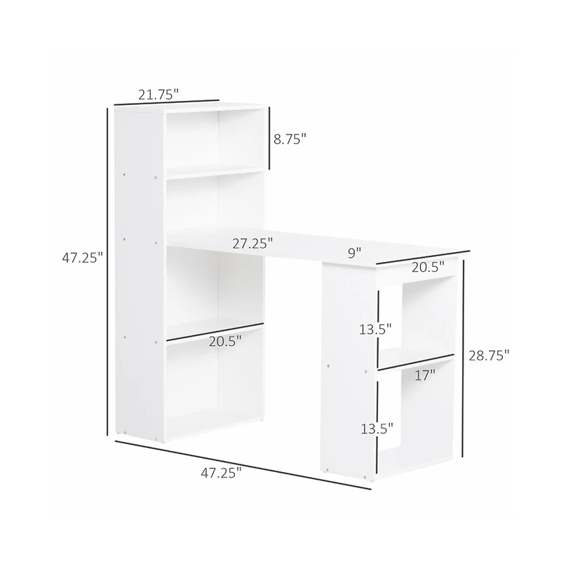 Slickblue White Office Desk – Modern and Sleek Workstation for Home or Office