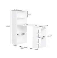 Slickblue White Office Desk – Modern and Sleek Workstation for Home or Office