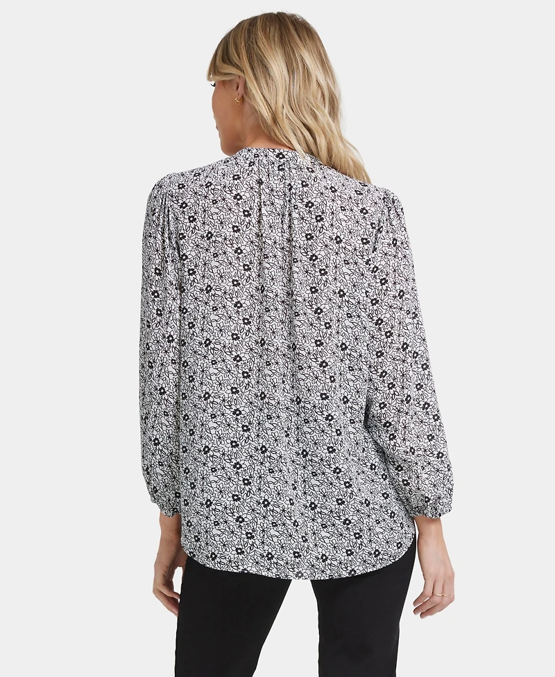 Nydj Women's Puff Sleeve Popover Top